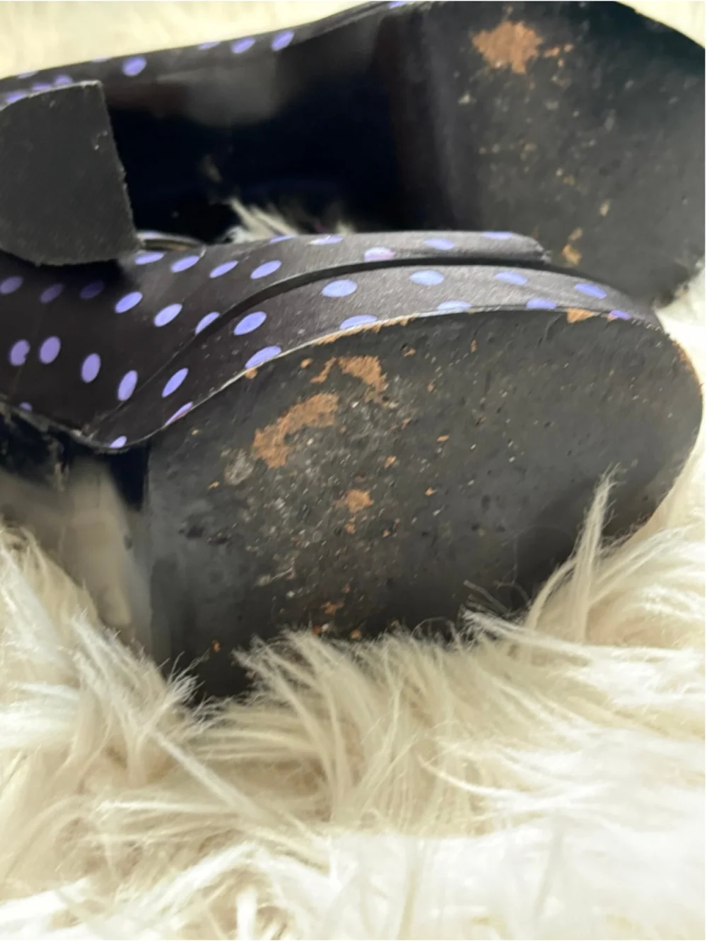 Well worn woman's platform heels 7